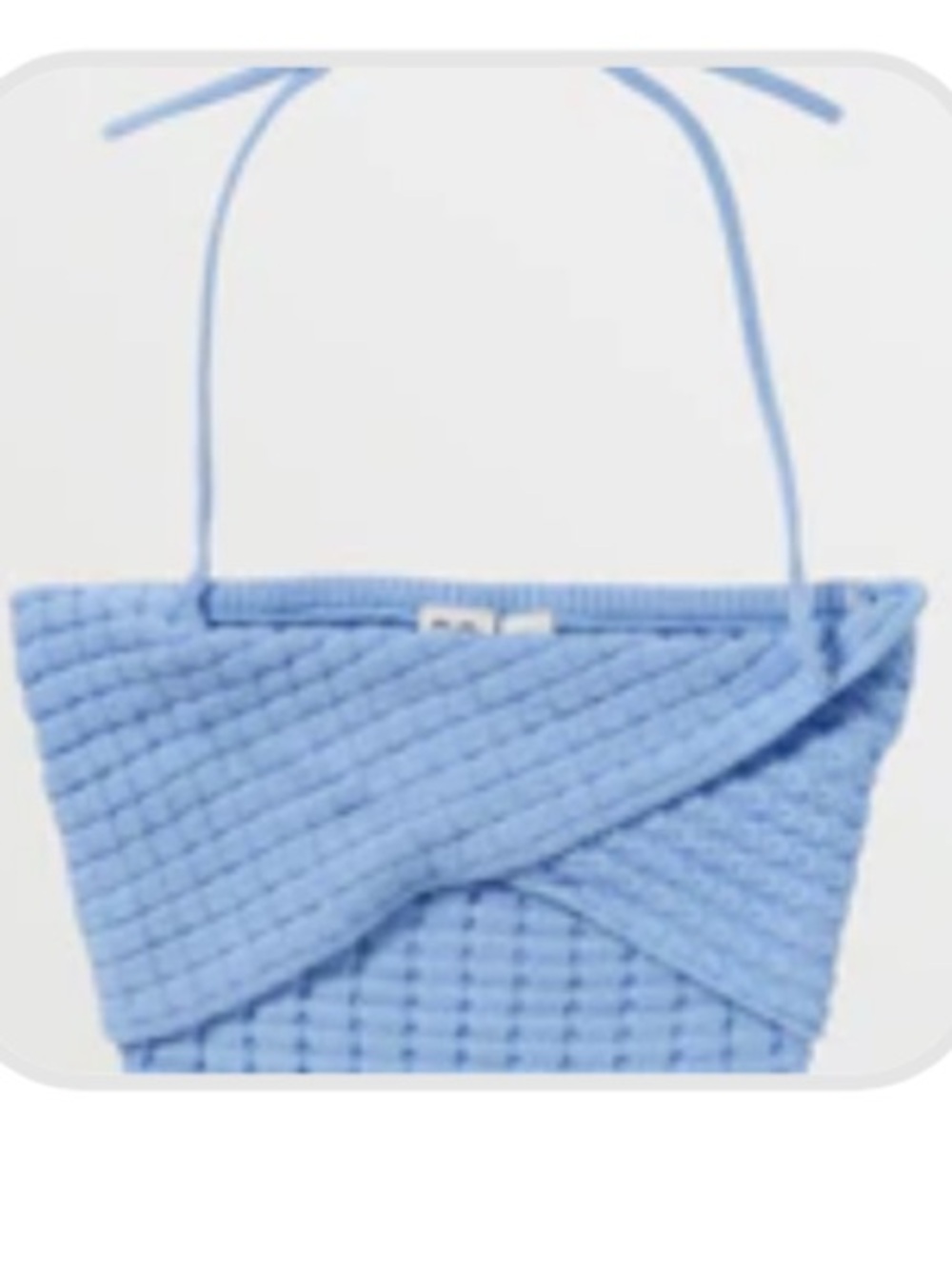 Roxy women’s Venice Light Blue Knit sweater halter top in Malibu blue